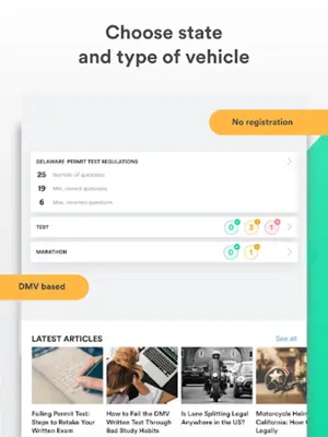 DRIVER START - Permit Test DMV android App screenshot 0