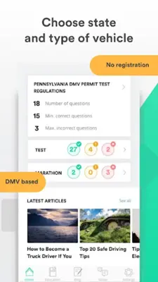 DRIVER START - Permit Test DMV android App screenshot 9